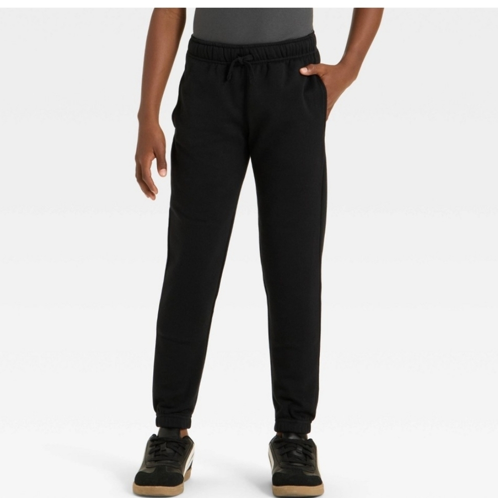 Boys' Fleece Black Sweatpants - Cat & Jack - M(8)